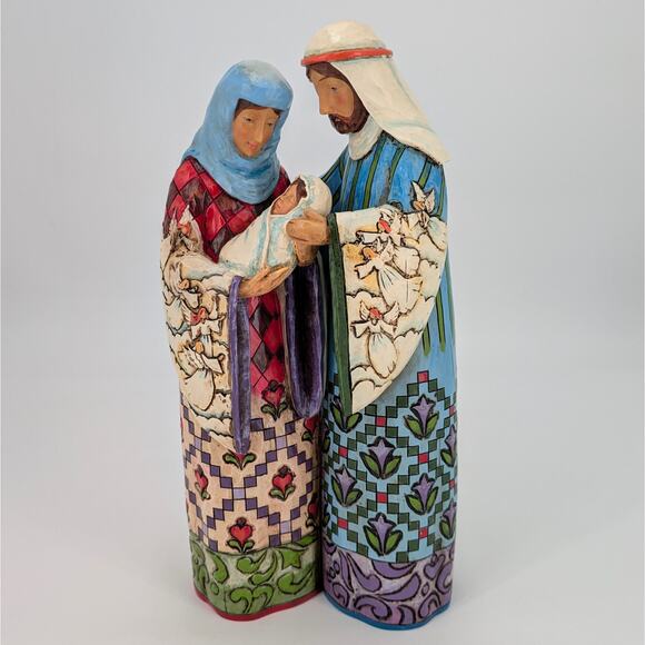 Jim Shore Blessed Family Nativity Figurine Heartwood Creek Religious Folk Art - Picture 1 of 9